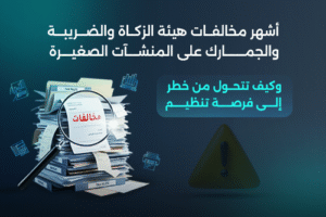 أشهر مخالفات الزكاة والضريبة والجمارك على المنشآت الصغيرة